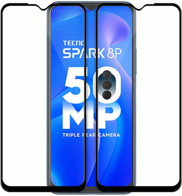 Flipkart SmartBuy Edge To Edge Tempered Glass for Tecno Spark 8P(Pack of 2)