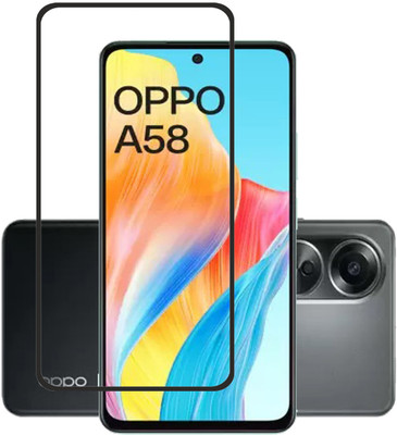 INFINITYWORLD Edge To Edge Tempered Glass for OPPO A58 4G(Pack of 2)