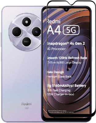 Hyper Edge To Edge Tempered Glass for REDMI A4 5G, POCO C75(Pack of 1)
