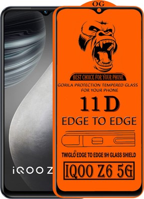 TWIGLO Edge To Edge Tempered Glass for IQOO Z6 5G(Pack of 1)