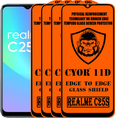 CYOR Edge To Edge Tempered Glass for REALME C25S(Pack of 4)