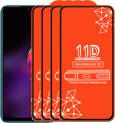 Qyist Edge To Edge Tempered Glass for Infinix Hot 10T(Pack of 4)