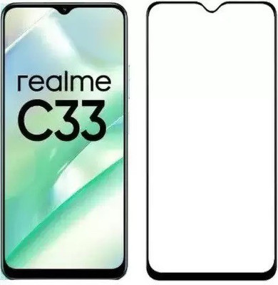 ASVALBUY Edge To Edge Tempered Glass for Realme C33(Pack of 1)