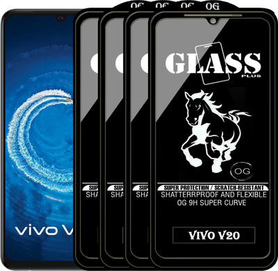 PFOAM Edge To Edge Tempered Glass for VIVO V20(Pack of 4)