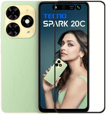 VISHRN CASES Edge To Edge Tempered Glass for Tecno Spark 20C(Pack of 1)
