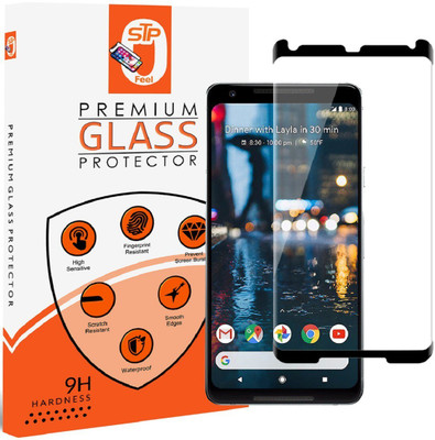 STP FEEL Edge To Edge Tempered Glass for Google Pixel 2XL Advanced Black Border Screen Protector Guard(Pack of 1)