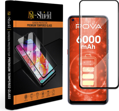 MS-Shield Edge To Edge Tempered Glass for Tecno Pova(Pack of 1)
