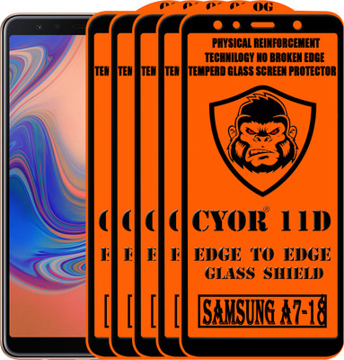 CYOR Edge To Edge Tempered Glass for SAMSUNG A7-18(Pack of 5)