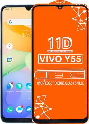 CYOR Edge To Edge Tempered Glass for VIVO Y55(Pack of 1)