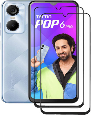 INFINITYWORLD Edge To Edge Tempered Glass for Tecno Pop 6 Pro(Pack of 2)