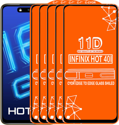 CYOR Edge To Edge Tempered Glass for INFINIX HOT 40I(Pack of 5)
