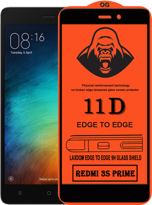 Laxdom Edge To Edge Tempered Glass for Mi Redmi 3S Prime(Pack of 1)
