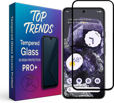 TopTrends Edge To Edge Tempered Glass for Google Pixel 8A 5G, (6.1 Inch), with Easy Self Installation Kit(Pack of 1)