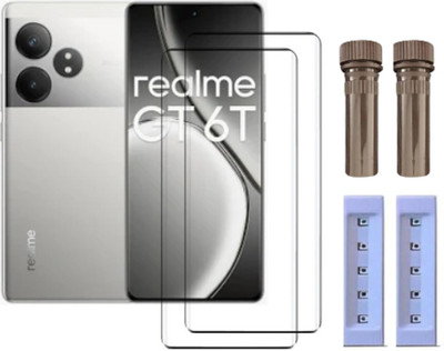 RVTCC Edge To Edge Tempered Glass for realme GT 6T(Pack of 1)