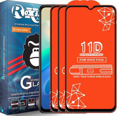 Roxel Edge To Edge Tempered Glass for VIVO Y55s(Pack of 3)