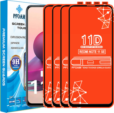 PFOAM Edge To Edge Tempered Glass for REDMI NOTE 11 SE(Pack of 4)