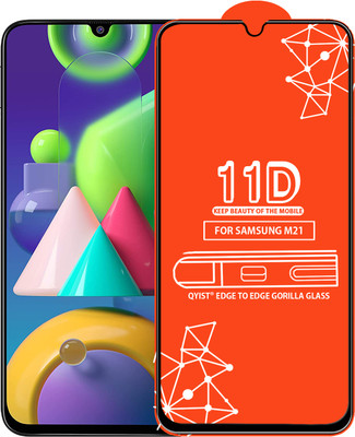 Qyist Edge To Edge Tempered Glass for Samsung Galaxy M21(Pack of 1)