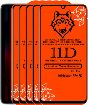 DeepzHub Edge To Edge Tempered Glass for Infinix Note 12 Pro 5G(Pack of 5)