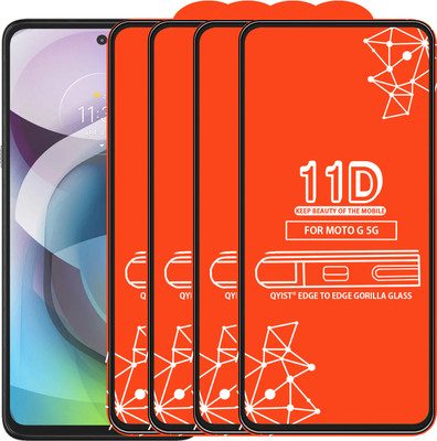 Qyist Edge To Edge Tempered Glass for MOTO G 5G(Pack of 4)