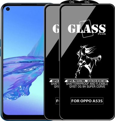 Qyist Edge To Edge Tempered Glass for OPPO A53S(Pack of 2)