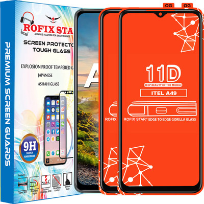 Rofix star Edge To Edge Tempered Glass for ITEL A49(Pack of 2)