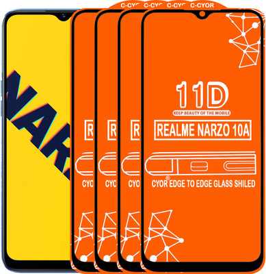 CYOR Edge To Edge Tempered Glass for REALME NARZO 10A(Pack of 4)