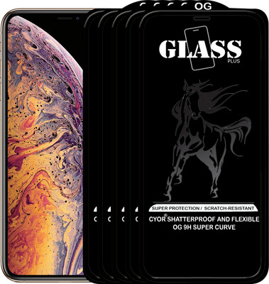 CYOR Edge To Edge Tempered Glass for Apple iPhone X(Pack of 5)