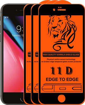 Forego Edge To Edge Tempered Glass for Apple iPhone 8(Pack of 3)