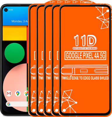 TWIGLO Edge To Edge Tempered Glass for GOOGLE PIXEL 4A 5G(Pack of 5)