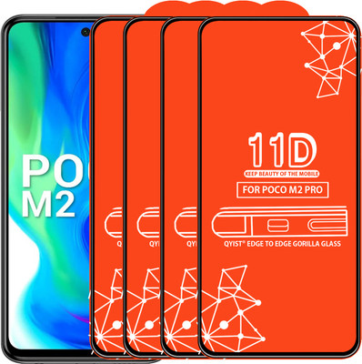 Qyist Edge To Edge Tempered Glass for Poco M2 Pro(Pack of 4)