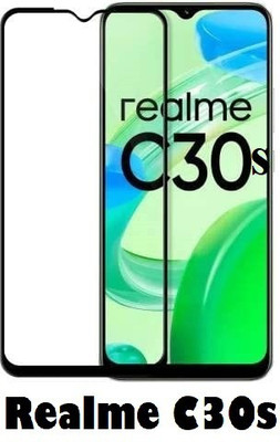 LIKEDESIGN Edge To Edge Tempered Glass for Realme C30s(Pack of 1)