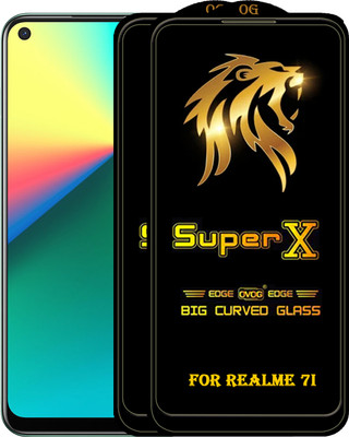 PFOAM Edge To Edge Tempered Glass for REALME 7I(Pack of 2)