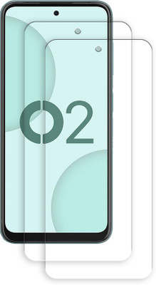 SOMTONE Edge To Edge Tempered Glass for Lava O2 TEMPERED GUARD FRONTP2(Pack of 2)