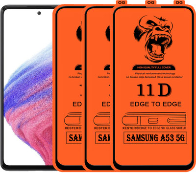 PFOAM Edge To Edge Tempered Glass for SAMSUNG GALAXY A53 5G(Pack of 3)