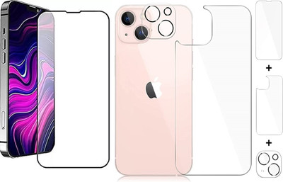 UNIKWORLD Edge To Edge Tempered Glass for iPhone 14 Plus, Screen Protector for iPhone 14 Plus, iPhone 14 Plus Camera Protector, iPhone 14 Plus Front and Back Screen Protector Impossible Screen Guard Anti-Scratch Protective Film(Pack of 3)