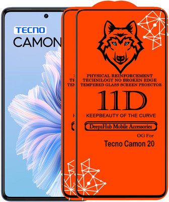 DeepzHub Edge To Edge Tempered Glass for Tecno Camon 20(Pack of 2)
