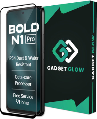 Gadget Glow Edge To Edge Tempered Glass for Lava Bold N1, Lava N1(Pack of 1)