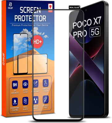 FAVJIP Edge To Edge Tempered Glass for Poco X7 Pro 5G, Poco X7 Pro, Screen Guard Protector with Easy Installation Kit(Pack of 1)