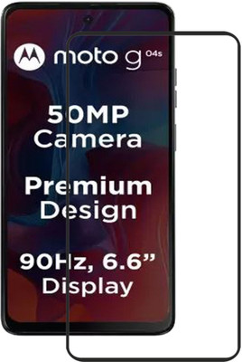 NKCASE Edge To Edge Tempered Glass for Motorola G04s, Motorola g04s(Pack of 1)