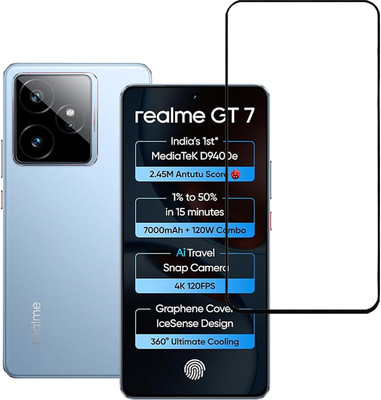 KARTRAY Edge To Edge Tempered Glass for Realme GT 7 5G(Pack of 1)