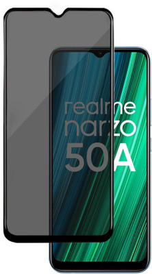 HUPSHY Edge To Edge Tempered Glass for realme Narzo 50A(Pack of 1)