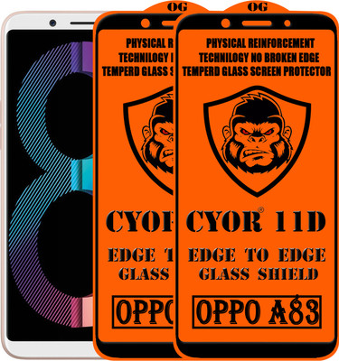CYOR Edge To Edge Tempered Glass for Oppo A83(Pack of 2)