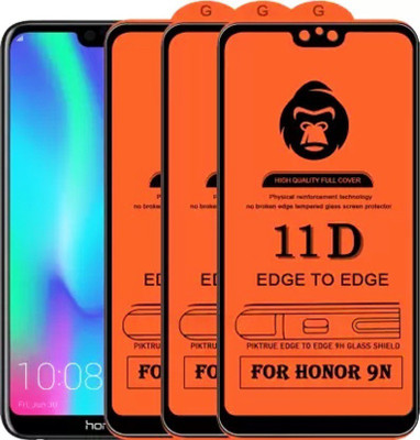1DOLLAR Edge To Edge Tempered Glass for Honor 9N -11D (Packof 3)(Pack of 3)