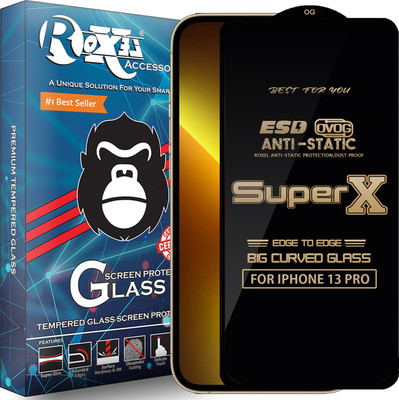 Roxel Edge To Edge Tempered Glass for IPHONE 13 PRO(Pack of 1)