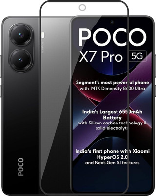 ASVALBUY Edge To Edge Tempered Glass for POCO X7 Pro 5G(Pack of 1)