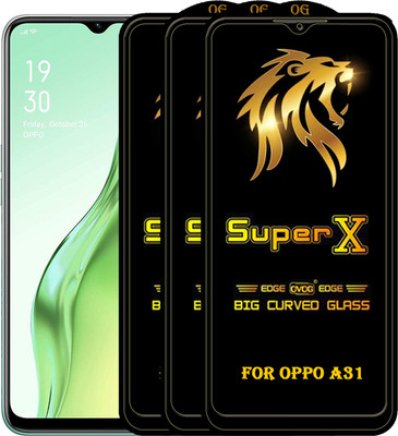 PFOAM Edge To Edge Tempered Glass for OPPO A31(Pack of 3)