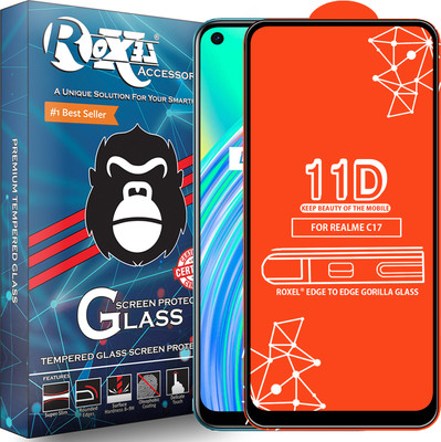 Roxel Edge To Edge Tempered Glass for Realme C17(Pack of 1)