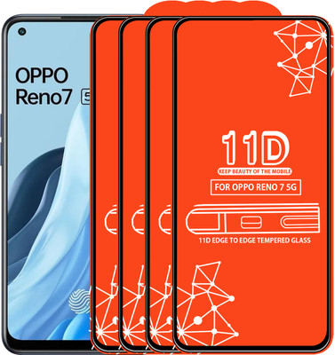 Roxel Edge To Edge Tempered Glass for Oppo Reno 7 5G(Pack of 4)