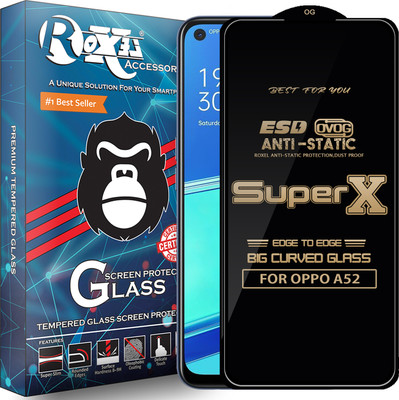 Roxel Edge To Edge Tempered Glass for OPPO A52(Pack of 1)