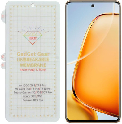 Bulkwala Edge To Edge Tempered Glass for Front Screen Protector Compatible with Vivo T3 Pro & T3 Ultra, GEAR Clear Front Screen Protector Compatible with Vivo T3 Pro & T3 Ultra | Edge to Edge Coverage with Easy Installation Kit (Clear, Front)(Pack of 1)